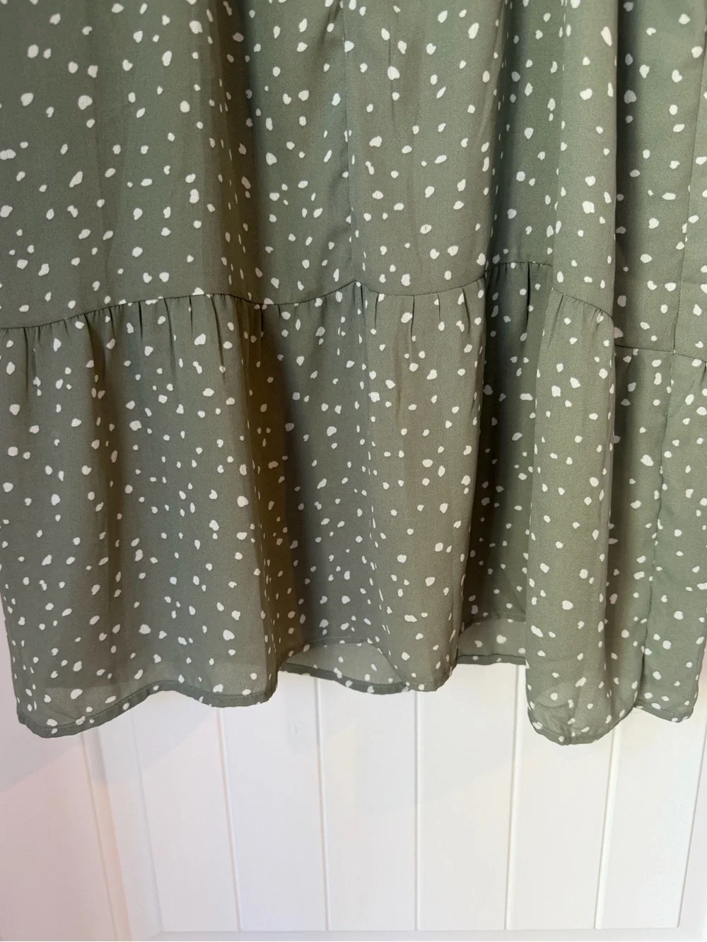 Abercrombie & Fitch XL Sage Green Tie Shoulder Maxi Dress